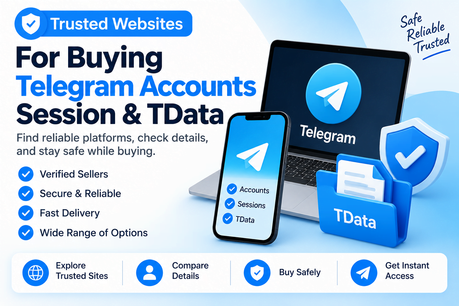 Trusted Websites for Buying Telegram Accounts, Sessions & TData Files